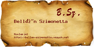 Bellán Szimonetta névjegykártya